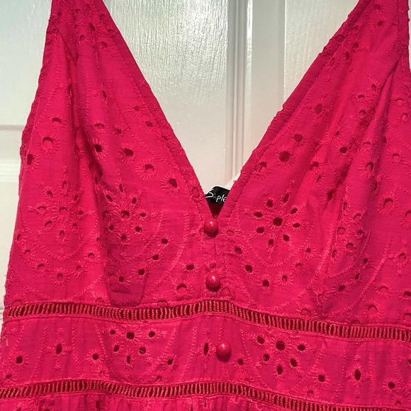 NWOT Rasberry Ruffle Dress - Picture 2 of 6